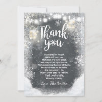 Winter danken Ihnen, rustikale Babyparty