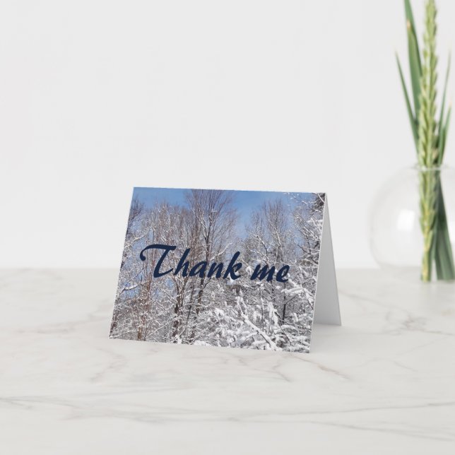 Winter Dankeschön-Notecards Dankeskarte (Vorderseite)