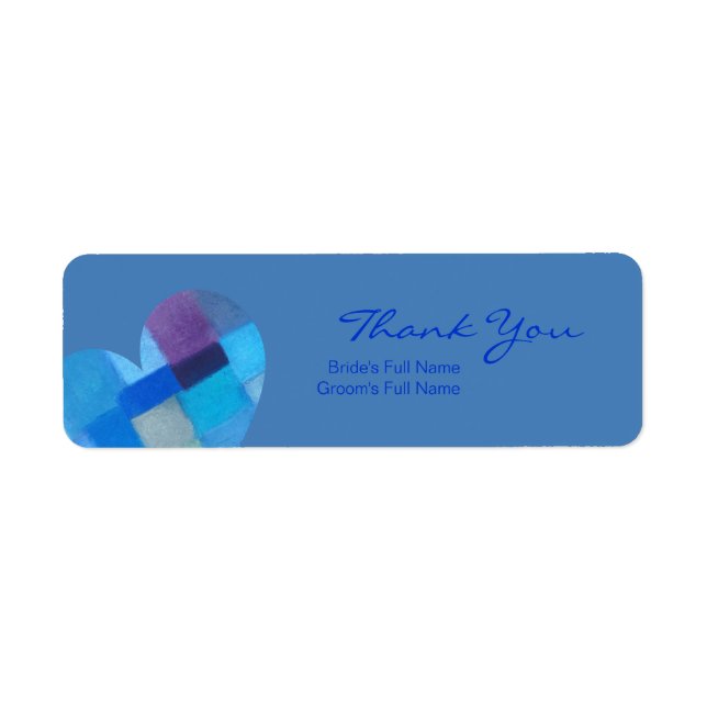 Winter danube Wedding Danke Sticker (Vorne)
