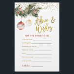 Winter Deck Brautparty Adive & Wishings<br><div class="desc">Winter Deck Brautparty Adive & Wishings Card</div>