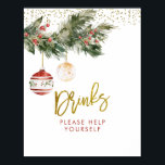 Winter Deck the Halls Brautparty Drinks unterzeich Poster<br><div class="desc">Winter Deck the Halls Brautparty Drinks unterzeichnen</div>