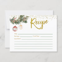 Winter Deck the Halls Brautparty Rezept Card