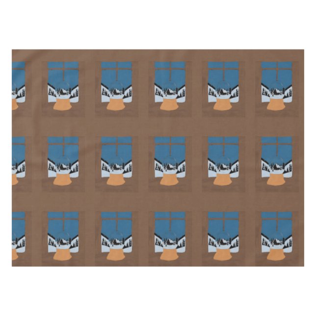 Winter Decorative Tablecloth - Snow Globe  Tischdecke (Vorderseite (Horizontal))