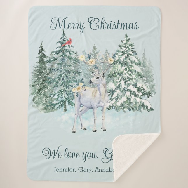 Winter Dee Custom Christmas Sherpadecke (Vorderseite)