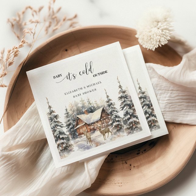 Winter Deer Baby ist kalte Außendusche Serviette (Von Creator hochgeladen)