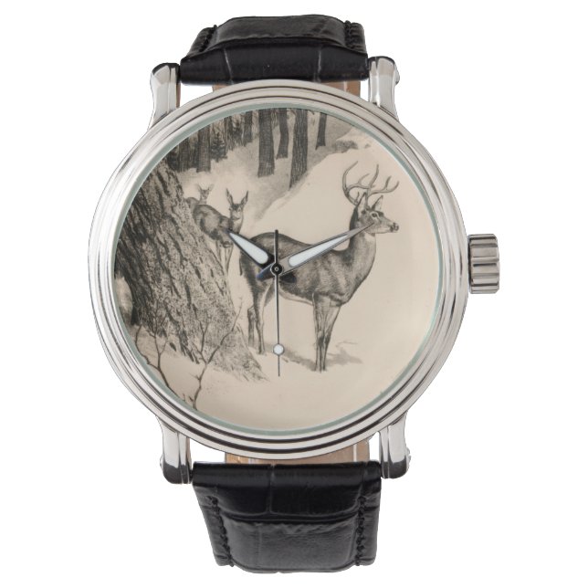 Winter Deer eWatch Armbanduhr (Vorderseite)