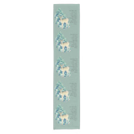 Winter Deer in the Snow – Wildlife Art Home Decor Kurzer Tischläufer