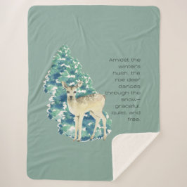 Winter Deer in the Snow – Wildlife Art Home Decor Sherpadecke