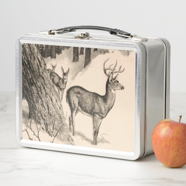 Winter Deer Metal Lunchbox (Beispiel)