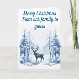 Winter Dei bearbeitbare Weihnachtskarte Karte