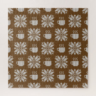 Winter: Dekorative Teekuppen Puzzle