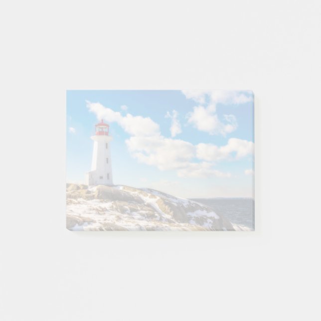 Winter des Leuchtturm-| in Peggy Bucht, Post-it Klebezettel (Vorderseite)