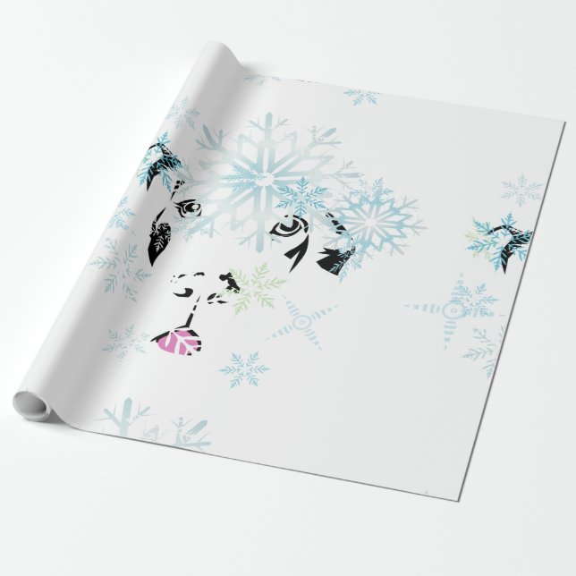 Winter Deutsche Dogge Geschenkpapier (Ungerollt)