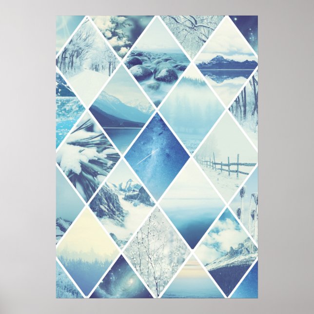 Winter Diamond Pattern Poster (Vorne)
