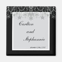 Winter Diamond Wedding Magnet Bevorzugung