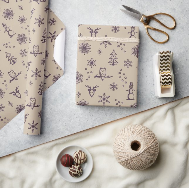Winter-Dinge Wrapping Paper - Dove + Fig. Geschenkpapier (Kunsthandwerk)
