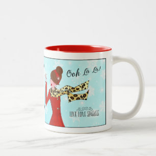WINTER DIVA - Live Liebe Sparkle! Zweifarbige Tasse