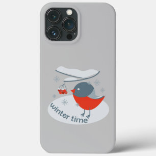 Winter-Dompfaff-Vogel und rote Ebereschenbeeren Case-Mate iPhone Hülle