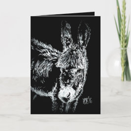Winter Donkey Feiertagskarte