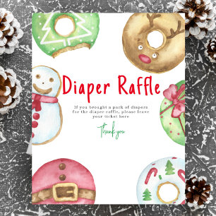 Winter-Donuts-Kekse-Windel-Raffle-Spiel Poster