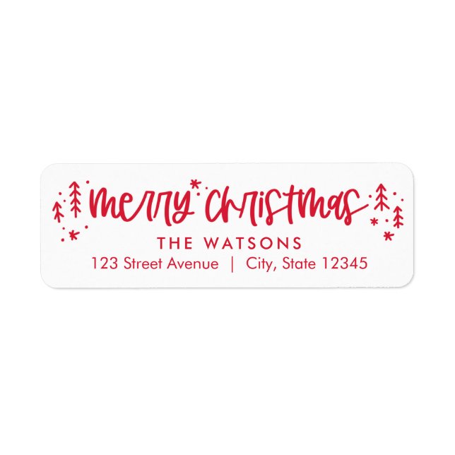 Winter Doodles Holiday Address Labels (Vorne)