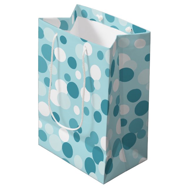 Winter Dots Geschenktasche Mittlere Geschenktüte (Vorderseite Schrägansicht)