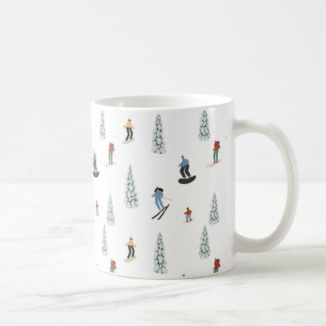 Winter Downhill Pattern Kaffeetasse (Rechts)