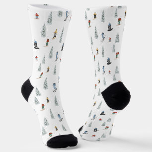 Winter Downhill Pattern Socken