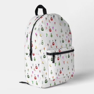 Winter Downhill Skifahrer Skigebiet Muster Bedruckter Rucksack