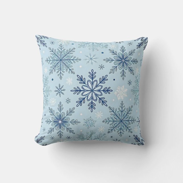 Winter Dreams Snowflake Cushion Kissen (Vorderseite)