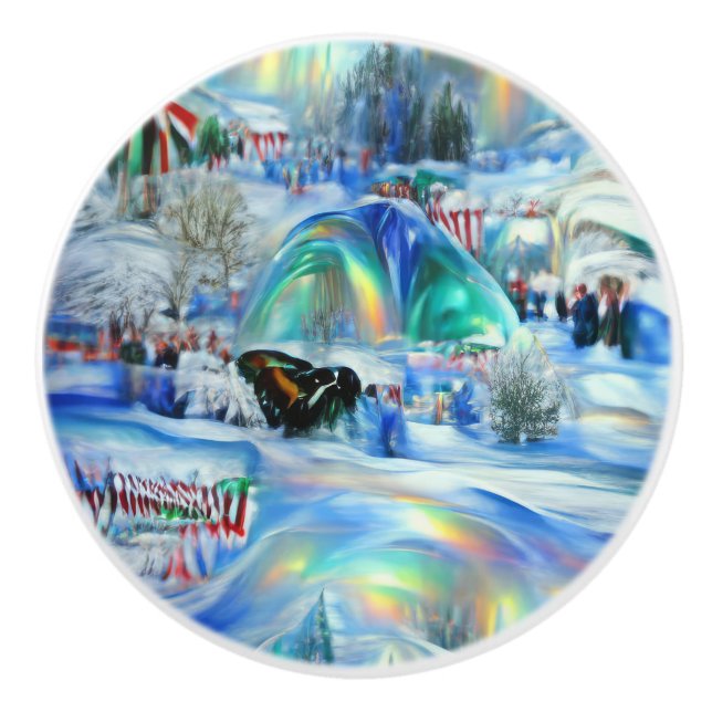 Winter Dreamscape Keramikknauf (Vorderseite)