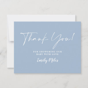 Winter Dusty Blue Danke-Card Mitteilungskarte