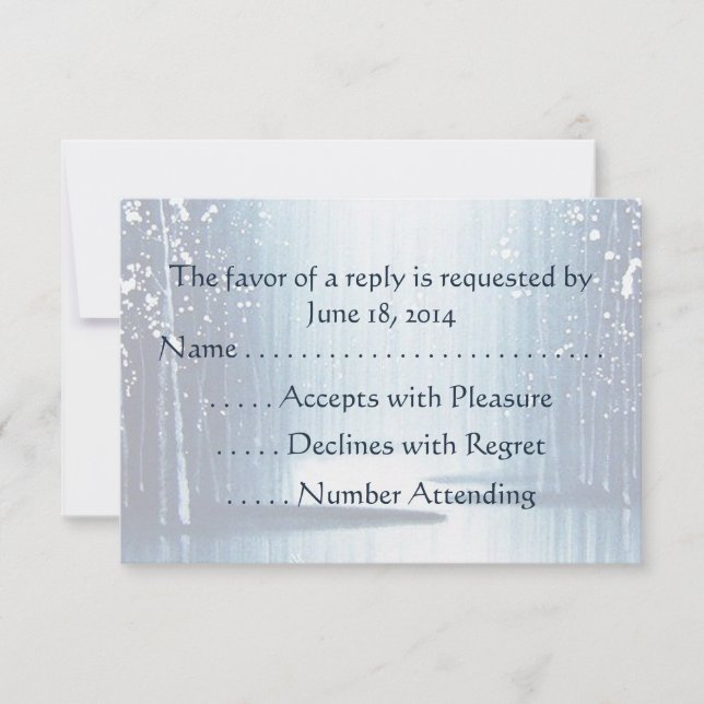 Winter Egrets RSVP-Karten RSVP Karte (Vorderseite)