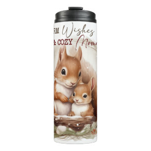 Winter-Eichhörnchen in den Wald Christms Thermosbecher