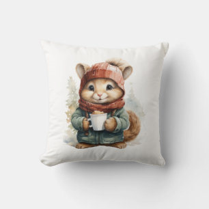 Winter Eichhörnchen Kissen