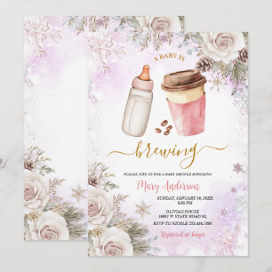 Winter Ein Baby Braut Kaffee Baby Shower Einladung