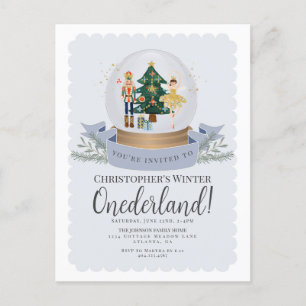 Winter Ein-Land Nussknacker erste Geburtstagseinla Postkarte