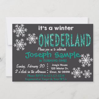 Winter Einladung ONEderland. Tafel.