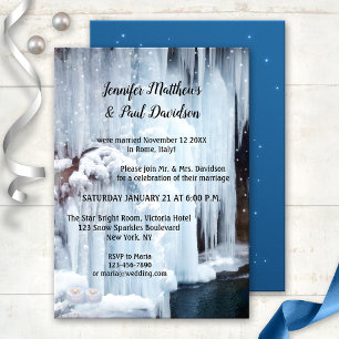 Winter-Eis-Funkeln Hochzeitsempfang Nur Einladung