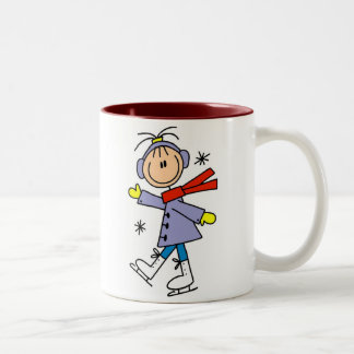 Winter-Eis-Skaten Zweifarbige Tasse