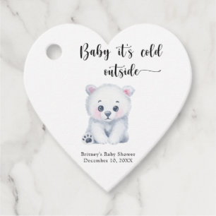 Winter Eisbär - Baby draußen kalt Geschenkanhänger