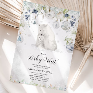 Winter-Eisbär-Baby-Party Einladung
