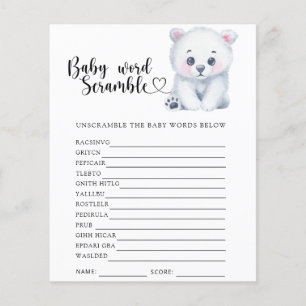Winter Eisbär - Baby Word Scramble Game