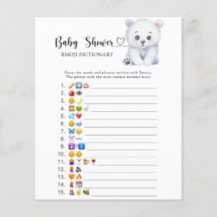 Winter Eisbär - Emoji-Picknickspiel