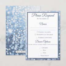 Winter Eisblaue Hochzeits-RSVP