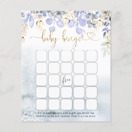 Winter Elefant Baby Dusche Bingo Game