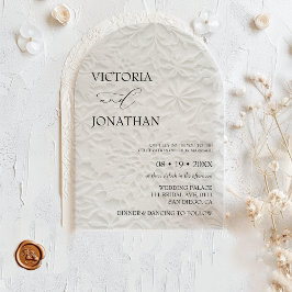 Winter Elegante einfache Hochzeit Acryleinladungen