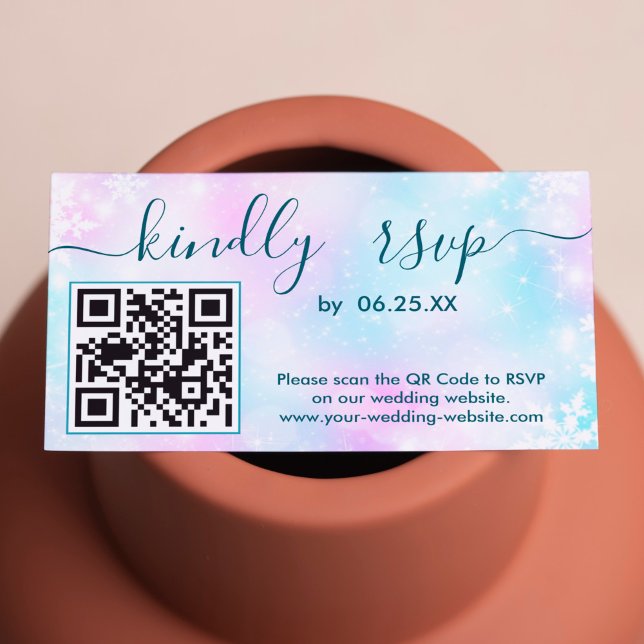 Winter Elegante Hochzeit UAWG online mit QR-Code Begleitkarte (Von Creator hochgeladen)
