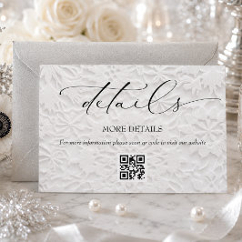 Winter Elegante Hochzeiten Details Begleitkarte