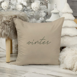 Winter ・ Elegante Minimalistische Taupe Weihnachte Kissen